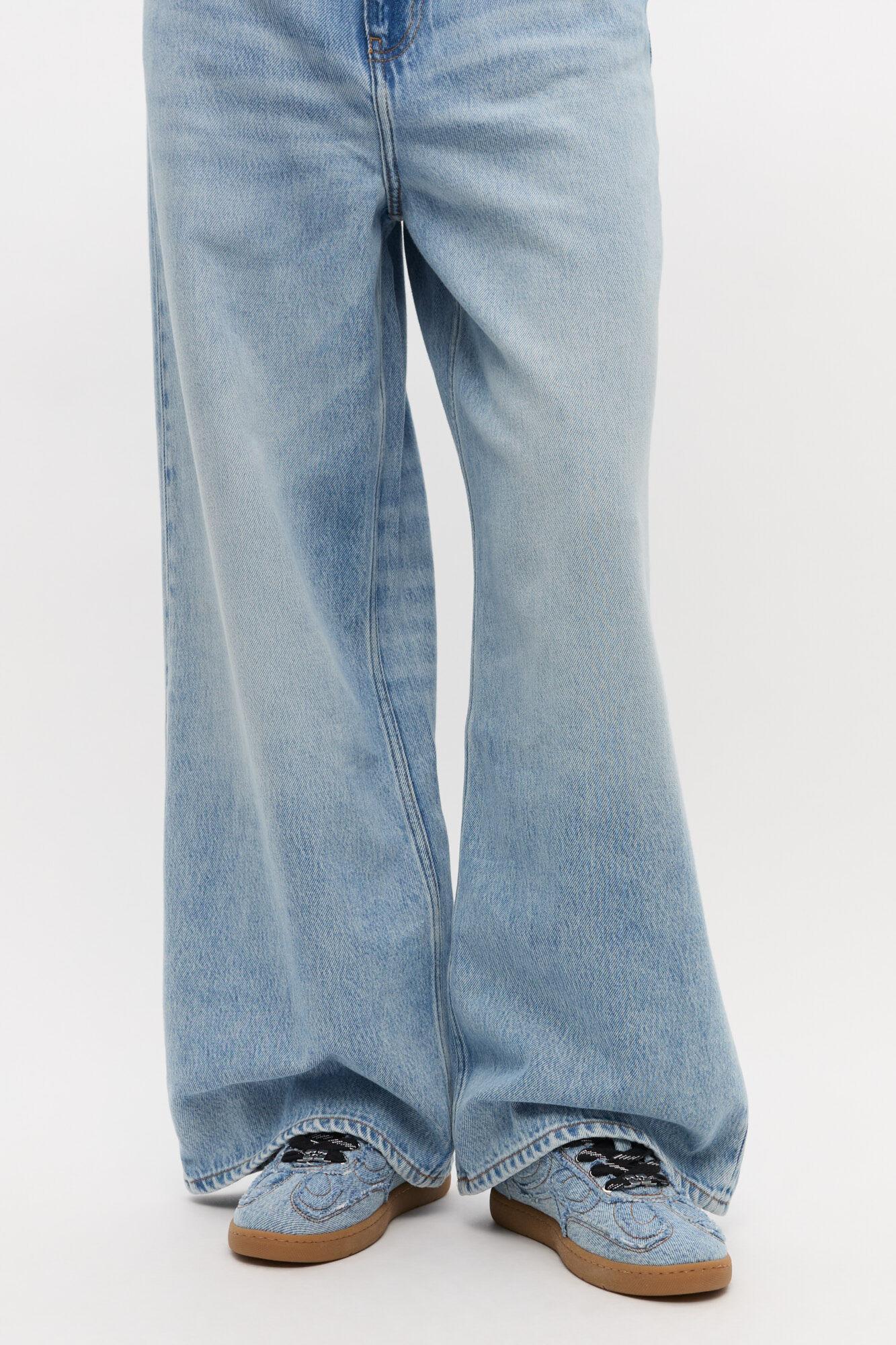 08 Denim Raw Edge Sneakers Product Image