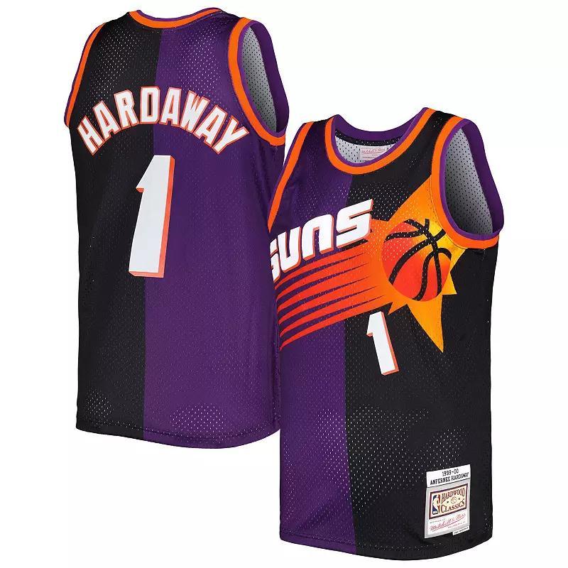 Men's Mitchell & Ness Penny Hardaway Purple/Black Phoenix Suns Hardwood Classics 1999/00 Split Swingman Jersey, Size: Large, Phx Purple Product Image