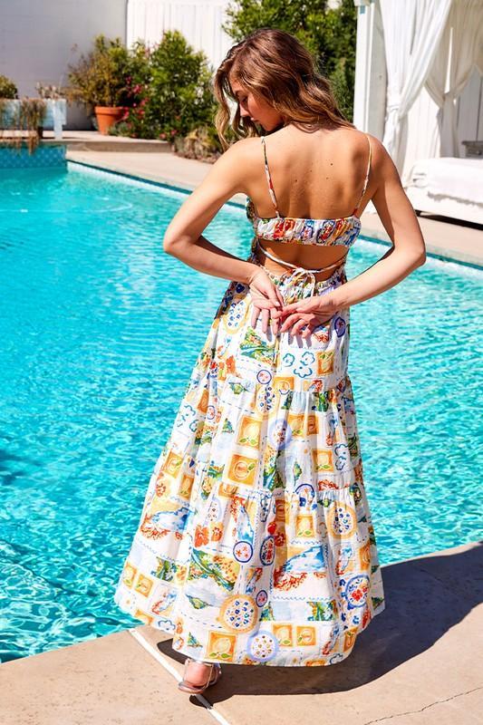 Poolside Picnic Cutout Maxi Dress Product Image