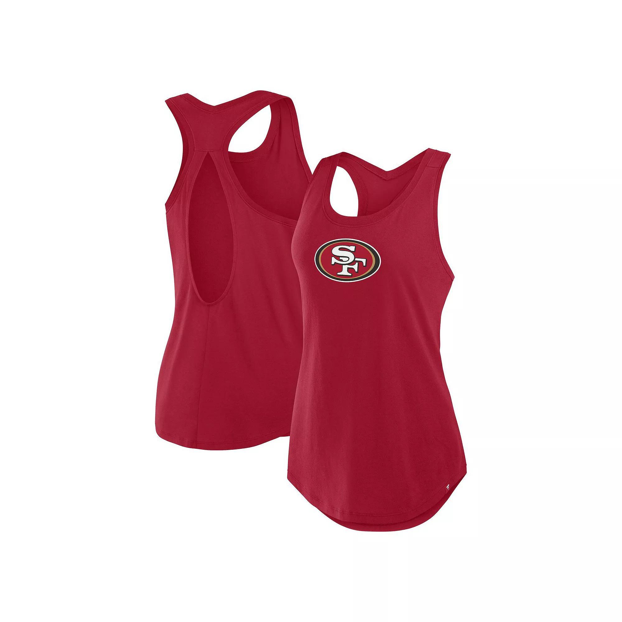 Women's Fanatics Powder Blue Los Angeles Chargers Iron Fan Tank Top, Size: Large, Light Product Image