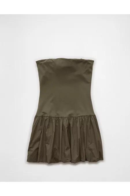 AE Strapless Drop Waist Bubble Mini Dress Women's Product Image