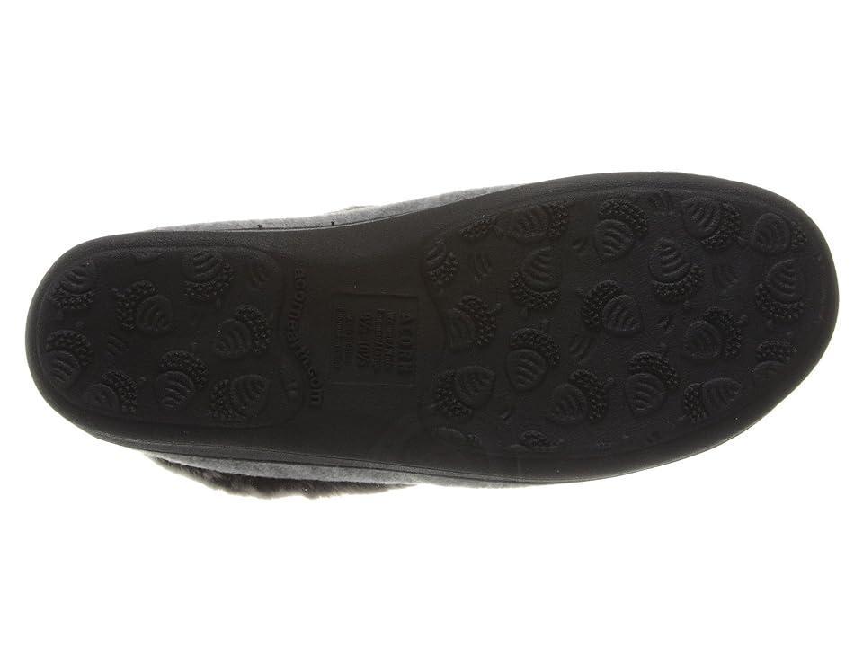 Acorn Faux Chinchilla Collar (Stone) Women's Slippers Product Image