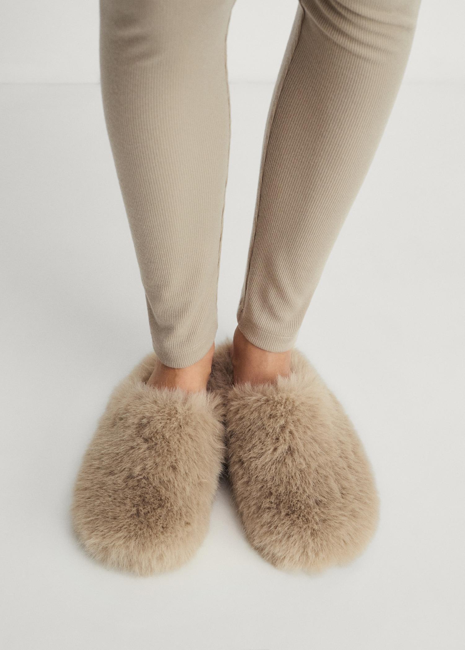 Long rib-knit pants - Women | MANGO USA Product Image