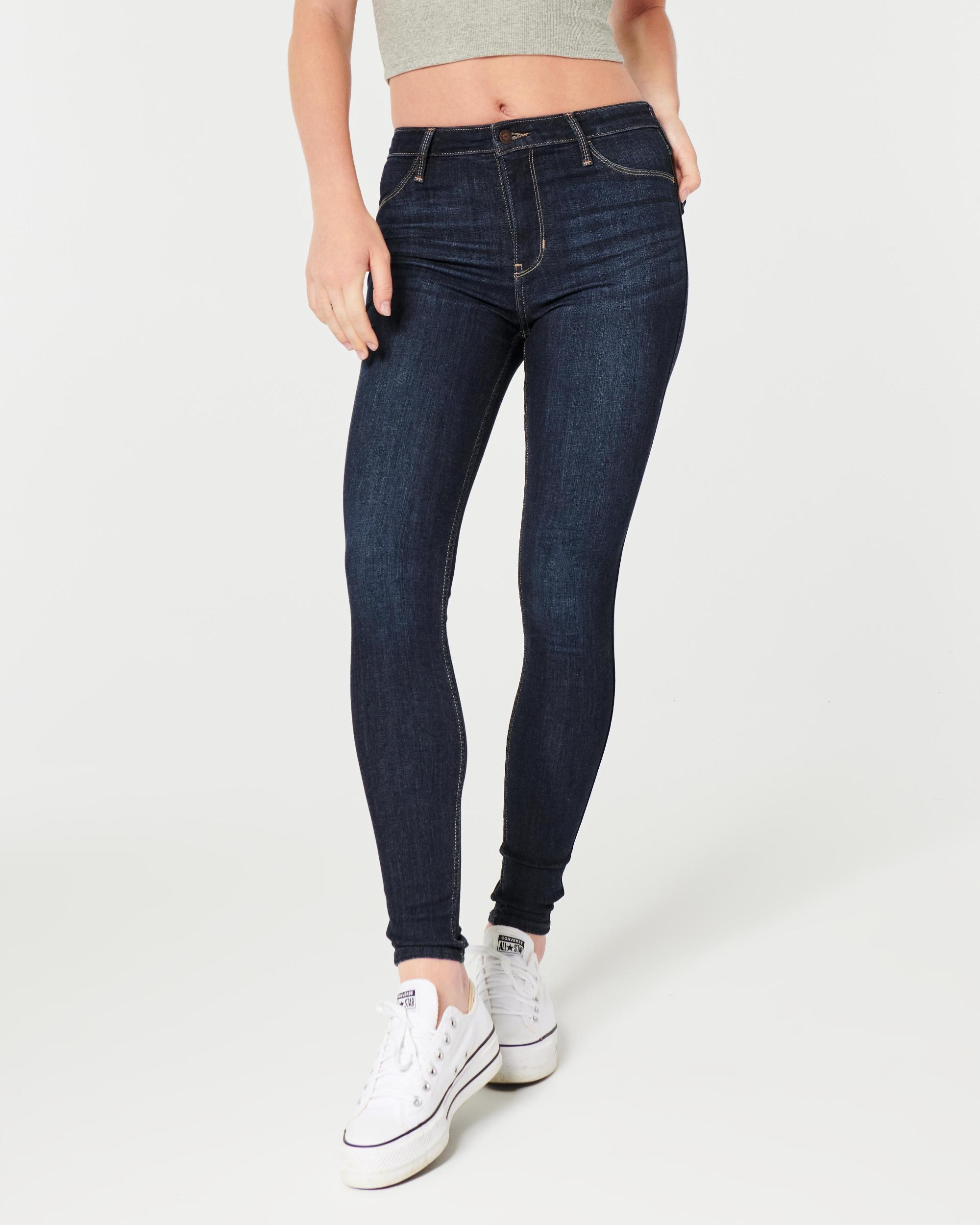 High-Rise Dark Wash Jean Leggings Product Image