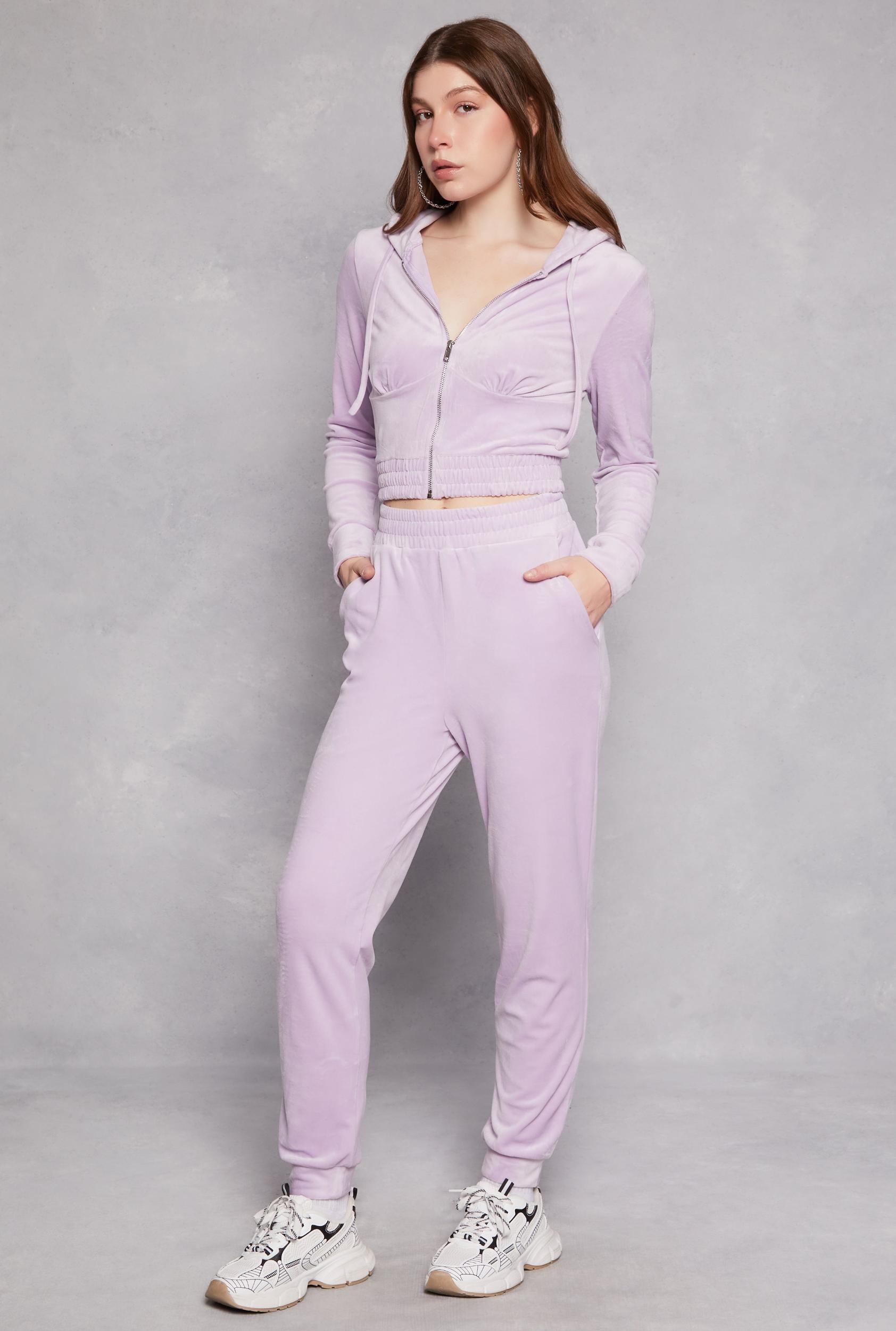 Womens Iris Pull On Velour Joggers Product Image