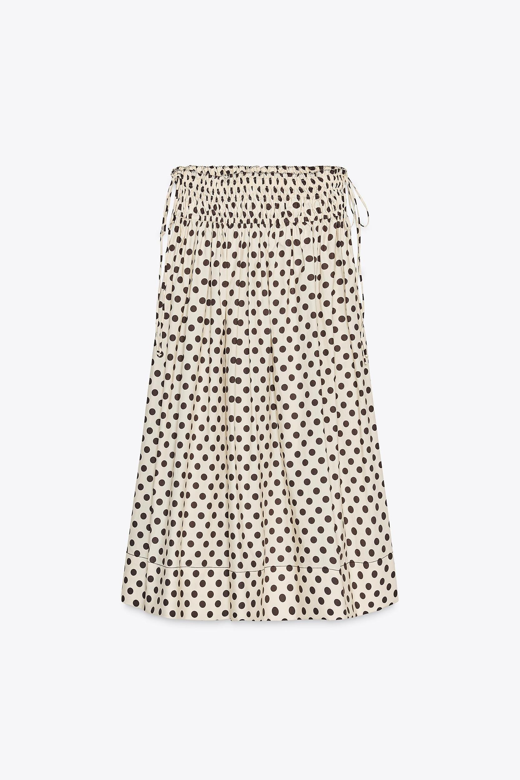 ZW COLLECTION POLKA DOT MIDI SKIRT Product Image