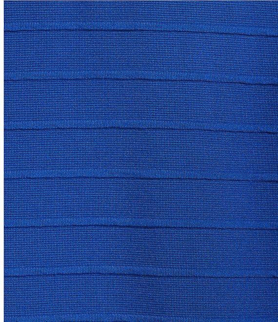 Allison Daley 3/4 Sleeve Keyhole Neck Spaced Ottoman Knit Top Product Image