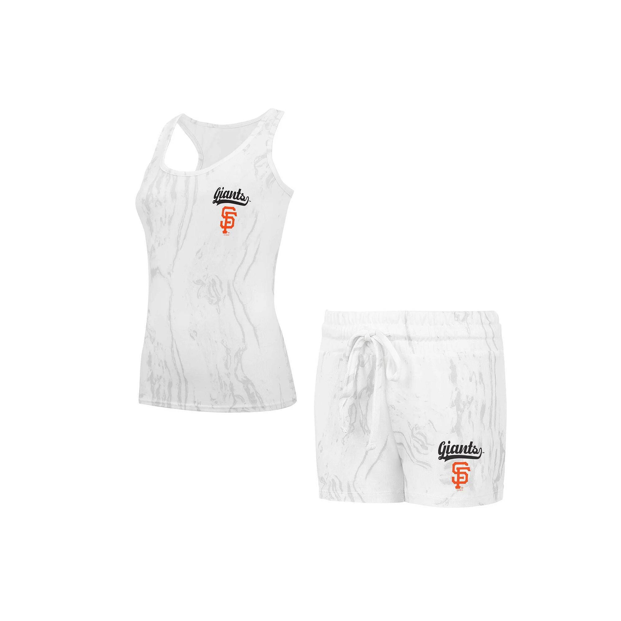Women's Concepts Sport New York Yankees Quartz Tank Top & Shorts Set, Size: 3XL, Beige Product Image