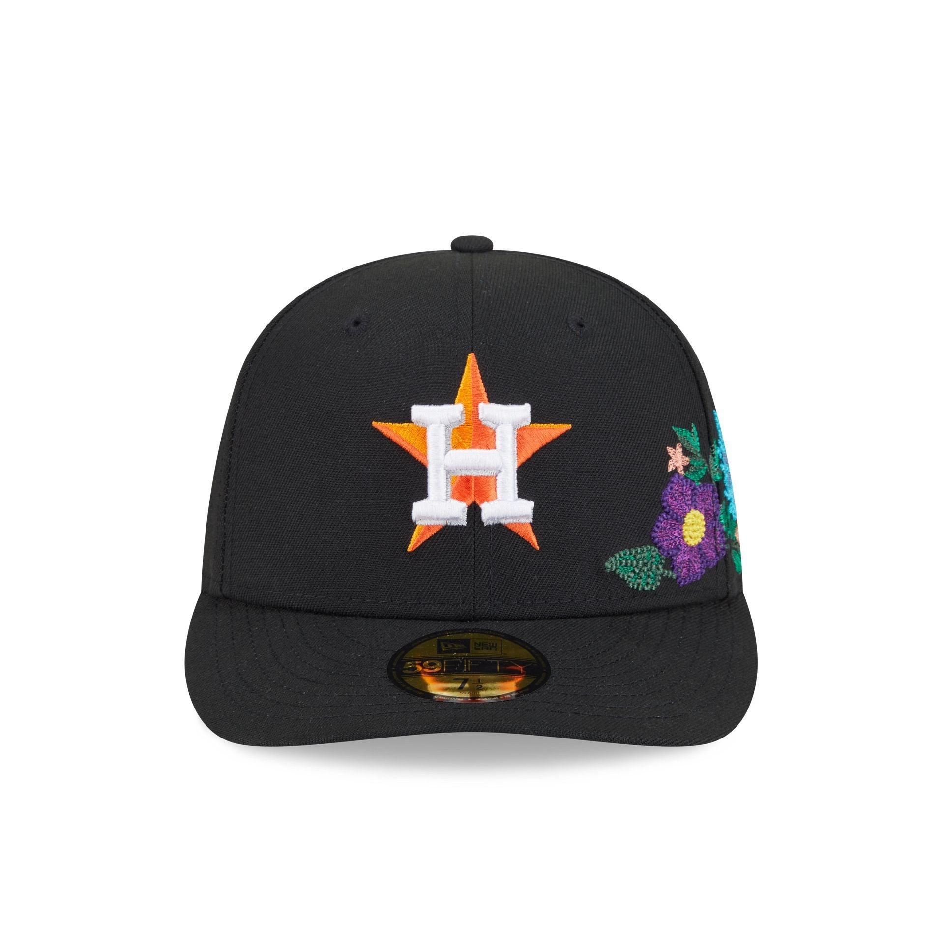 Houston Astros Tonal Florals Black 59FIFTY Fitted Hat Male Product Image