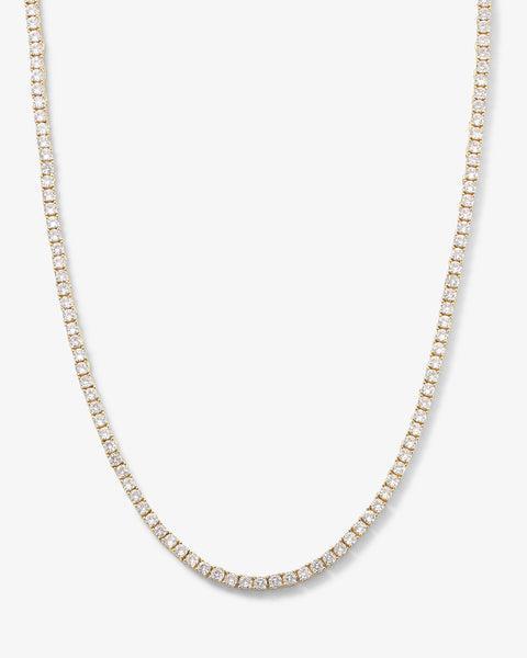 Heiress Tennis Necklace - Gold|White Diamondettes Product Image