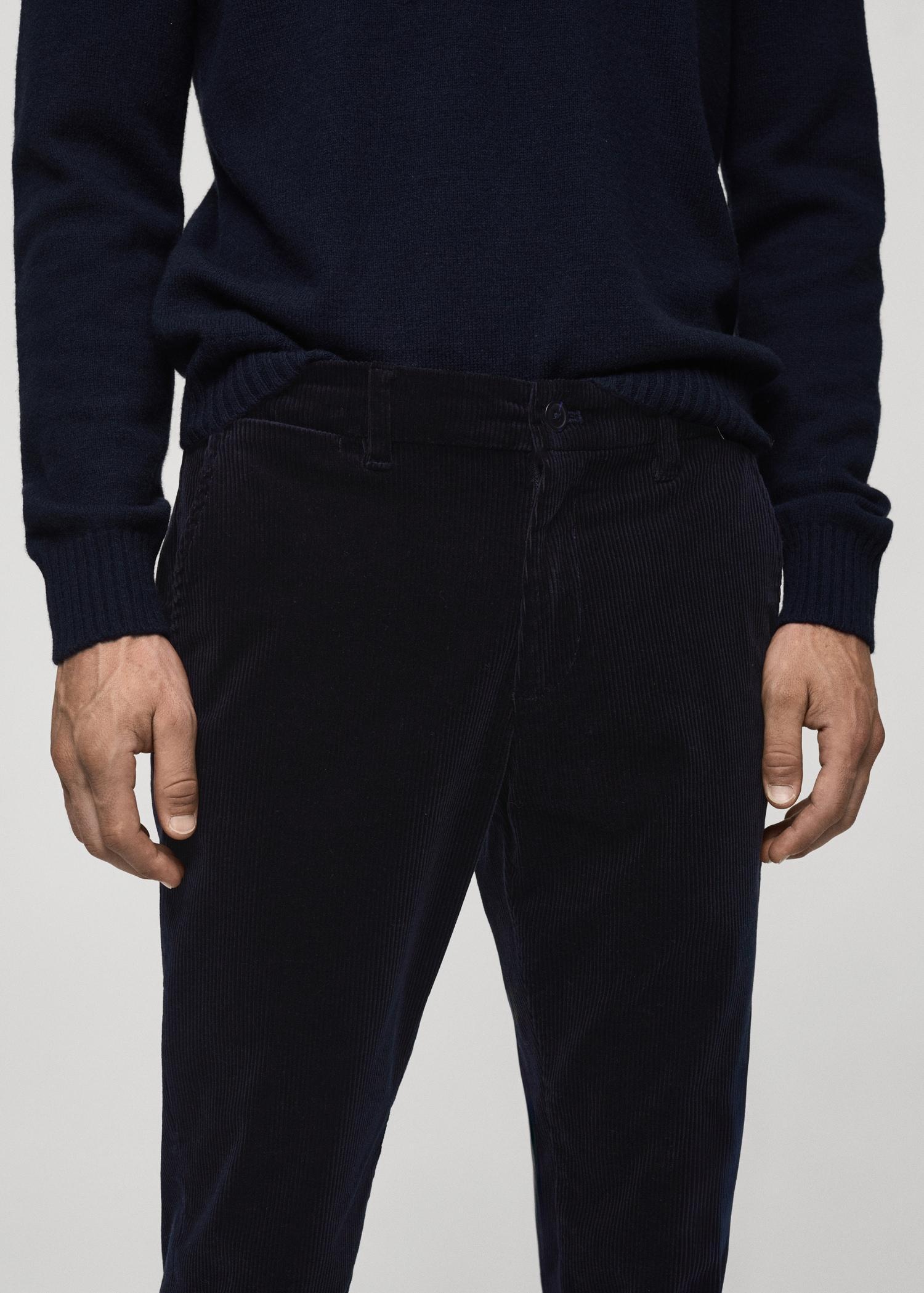 Corduroy slim-fit pants - Men | MANGO USA Product Image
