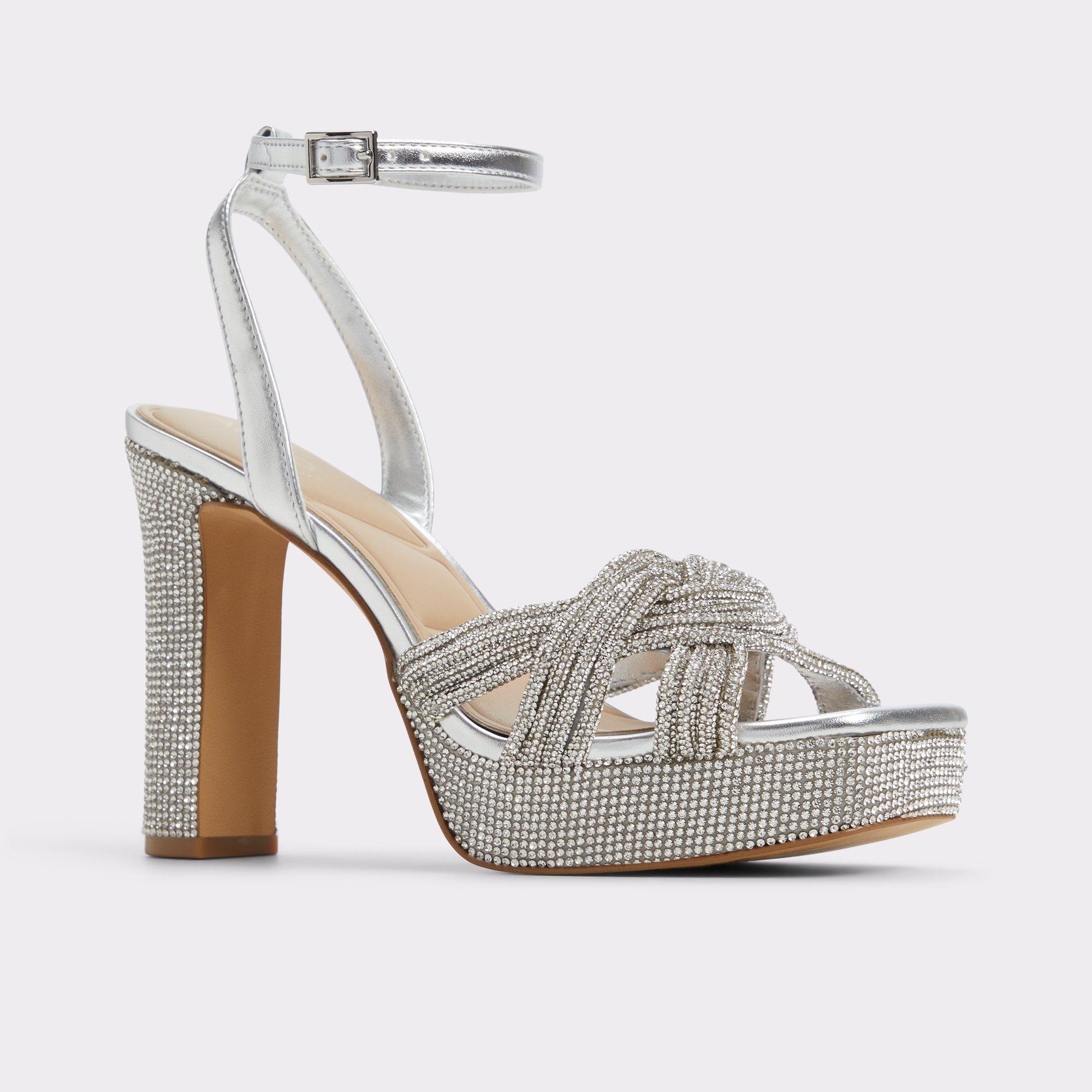 ALDO Shimma - Women's Iridescent Metallic Collection - Silver, Size 7 Product Image