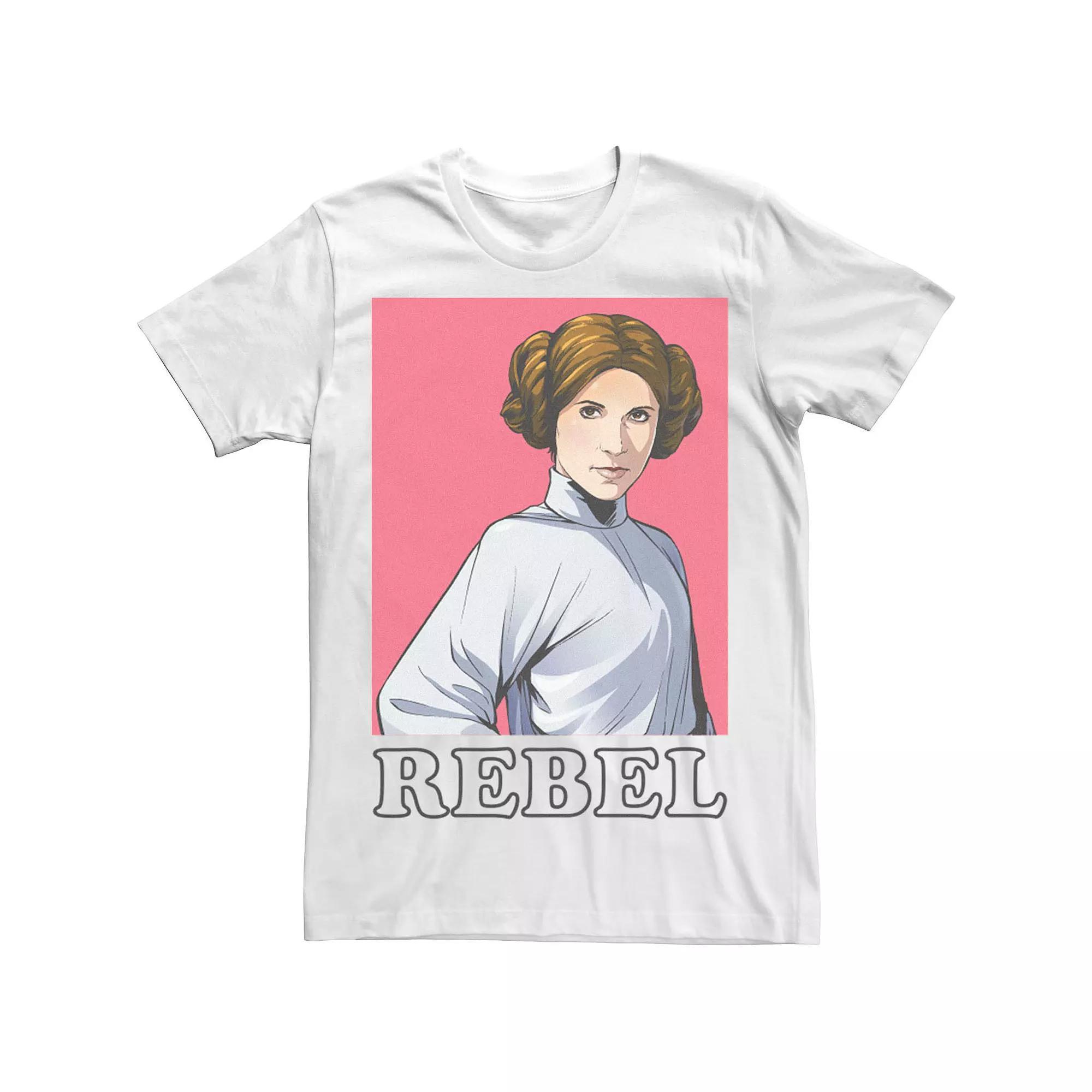Men's Star Wars Rebel Leia Portrait Tee, Size: XL, White Product Image