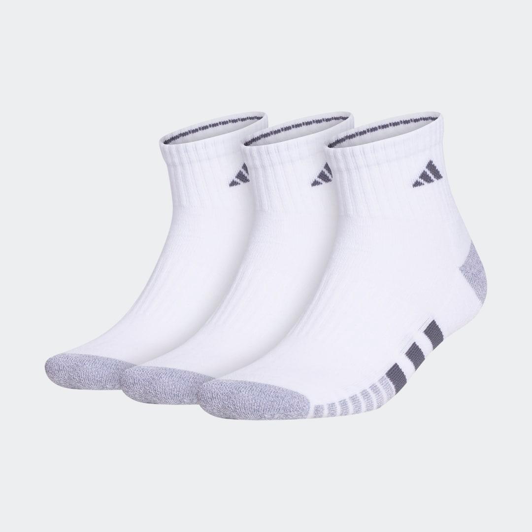 Men's adidas Cushioned 3.0 3-Pack Quarter Socks, Size: 6-12, Black Product Image