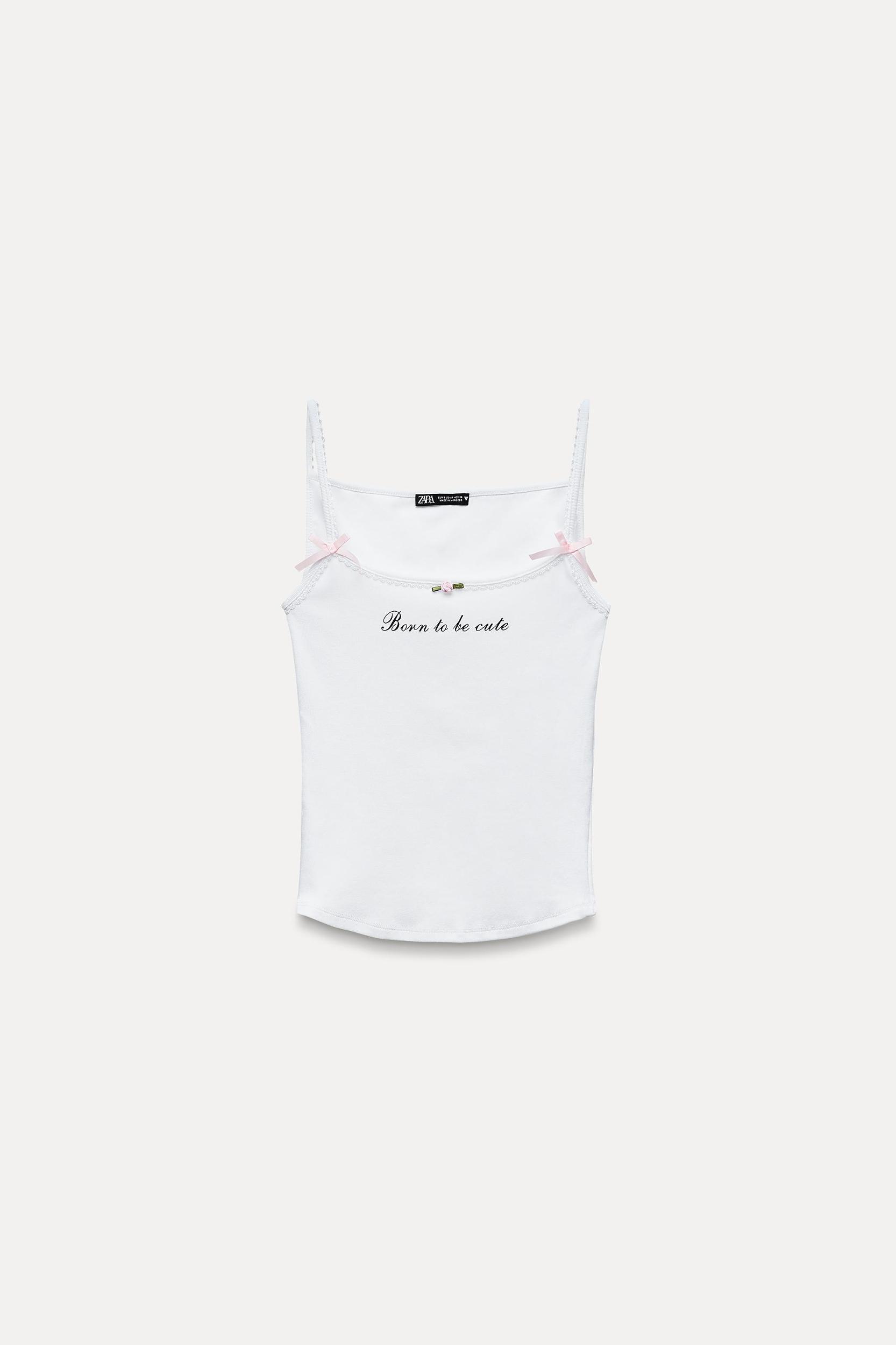 FLOWER TEXT BOW TOP Product Image