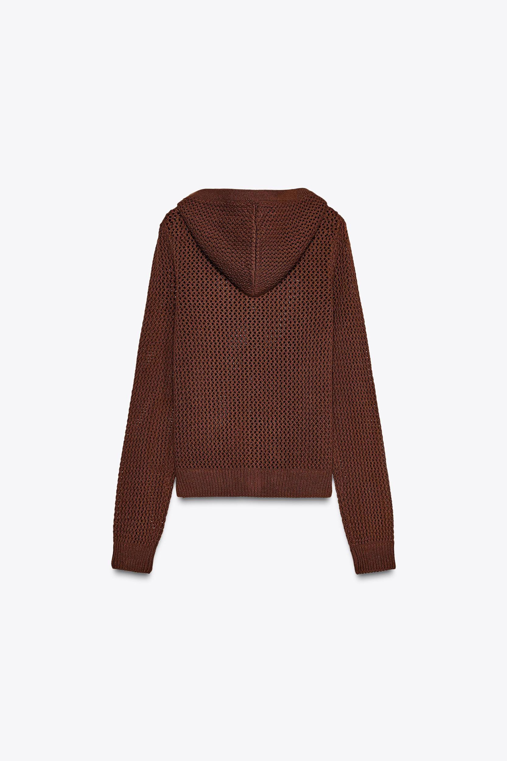 HOODED KNIT CARDIGAN Product Image