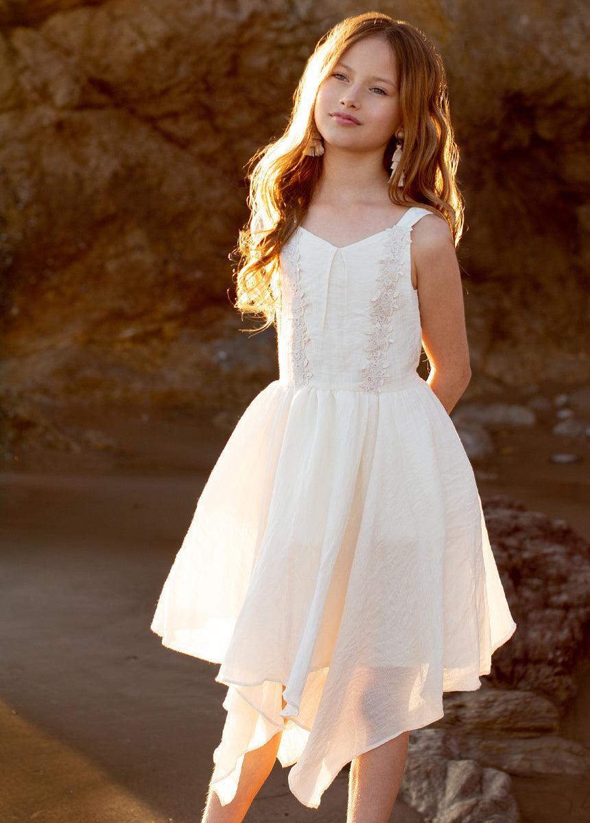 Effie Dress in Cream Girls Product Image