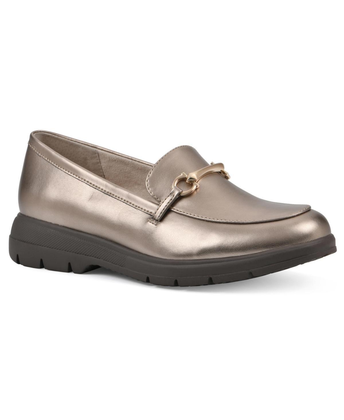 Cliffs by White Mountain Flow Womens Lug Sole Loafer Gold Grey Smo Product Image