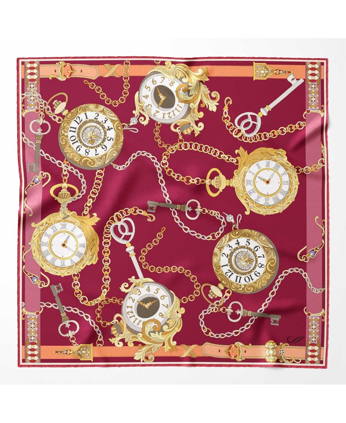 Elizabetta Like Clockwork - Silk Pocket Square for Men in Navy at Nordstrom Product Image