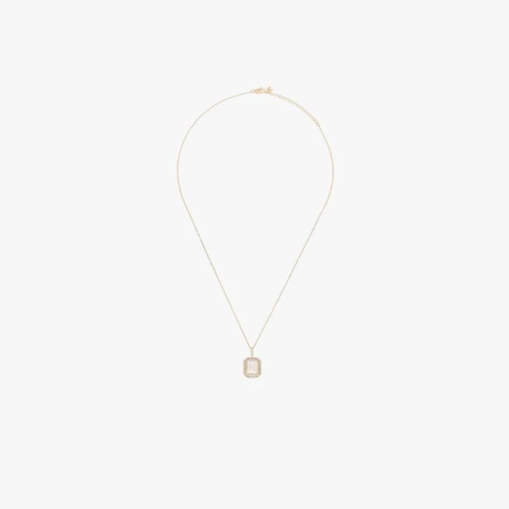 MATEO 14k Yellow Gold N Initial Diamond Necklace Product Image