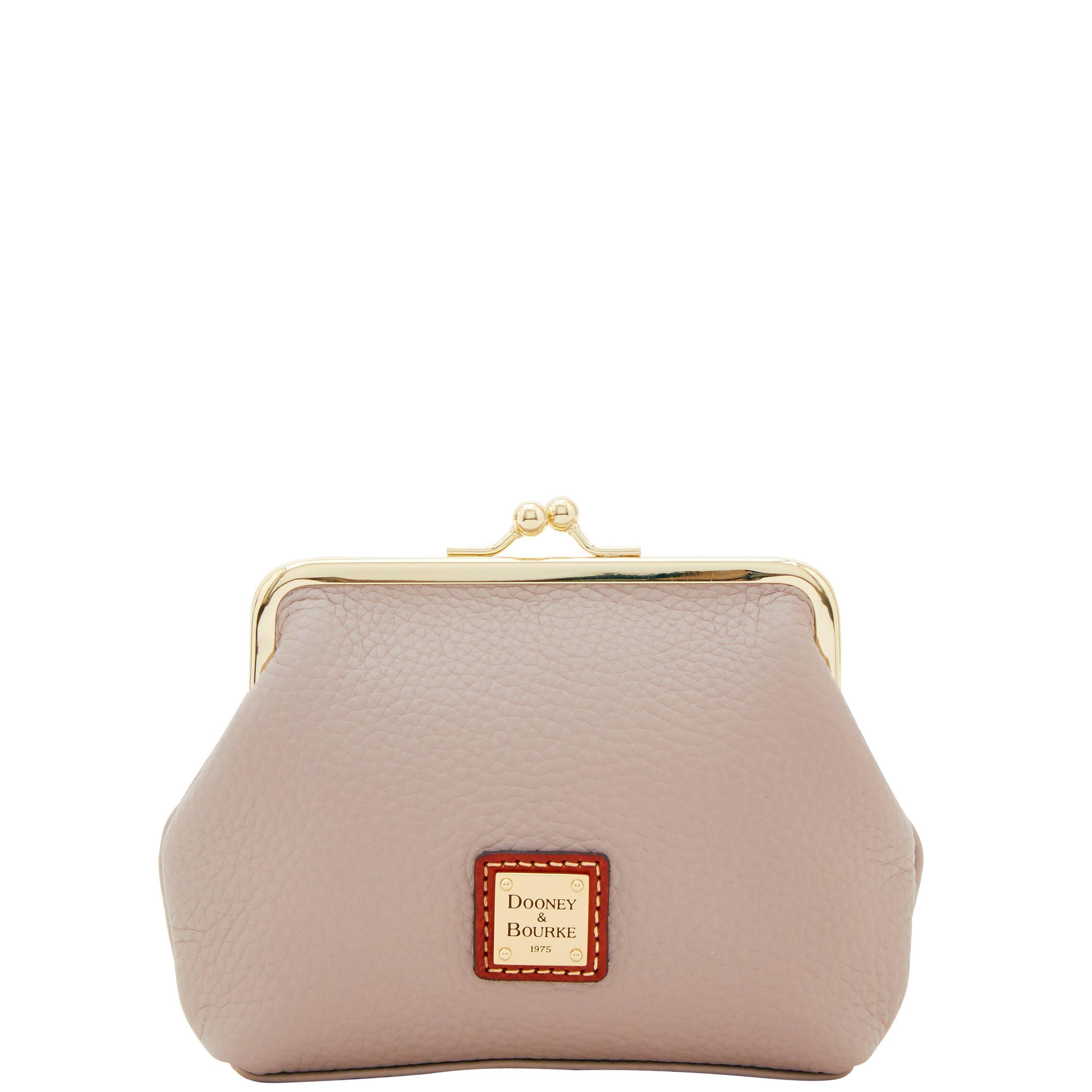 Dooney & Bourke Womens Pebble Grain Large Framed Purse in Blush, Leather Product Image