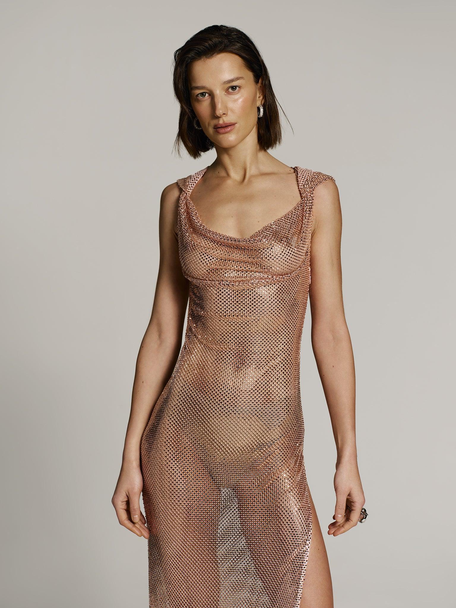 Diva Stardust dress in Champagne Product Image