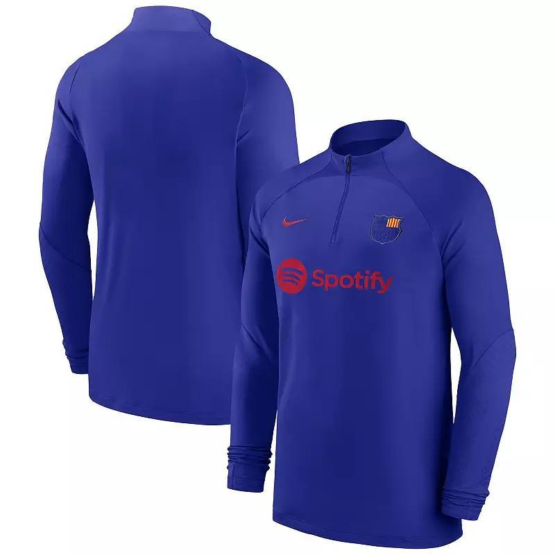 Mens Nike Blue Barcelona 2022/23 Strike Drill Performance Quarter-Zip Long Sleeve Top Product Image