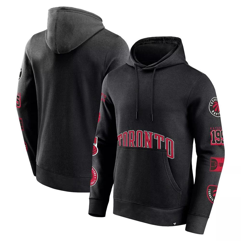 Men's Fanatics Branded Black Toronto Raptors Home Court Pullover Hoodie, Size: 2XL, Rpt Black Product Image