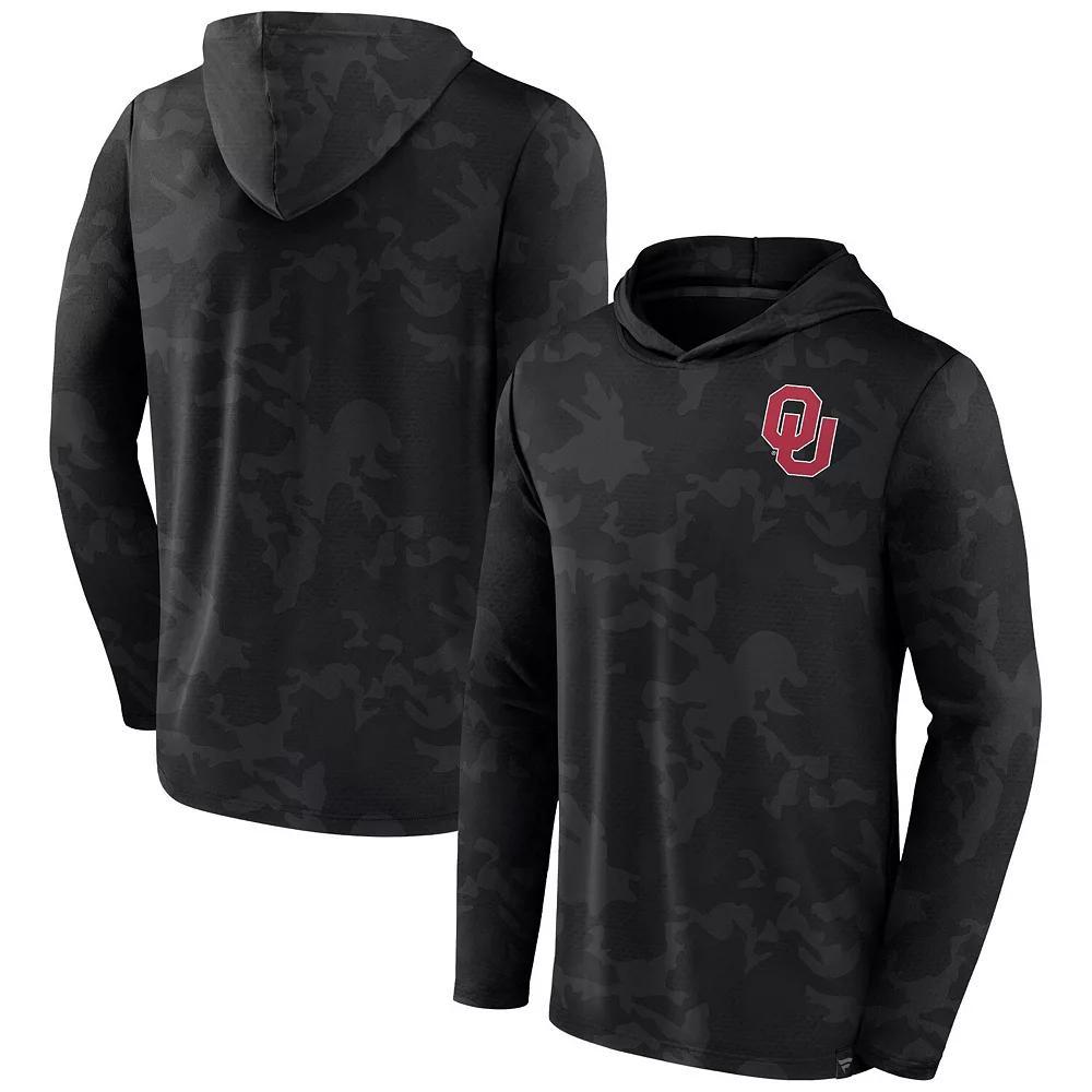 Men's Fanatics Branded  Black Oklahoma Sooners Camo Hoodie Long Sleeve T-Shirt, Size: 2XL Product Image