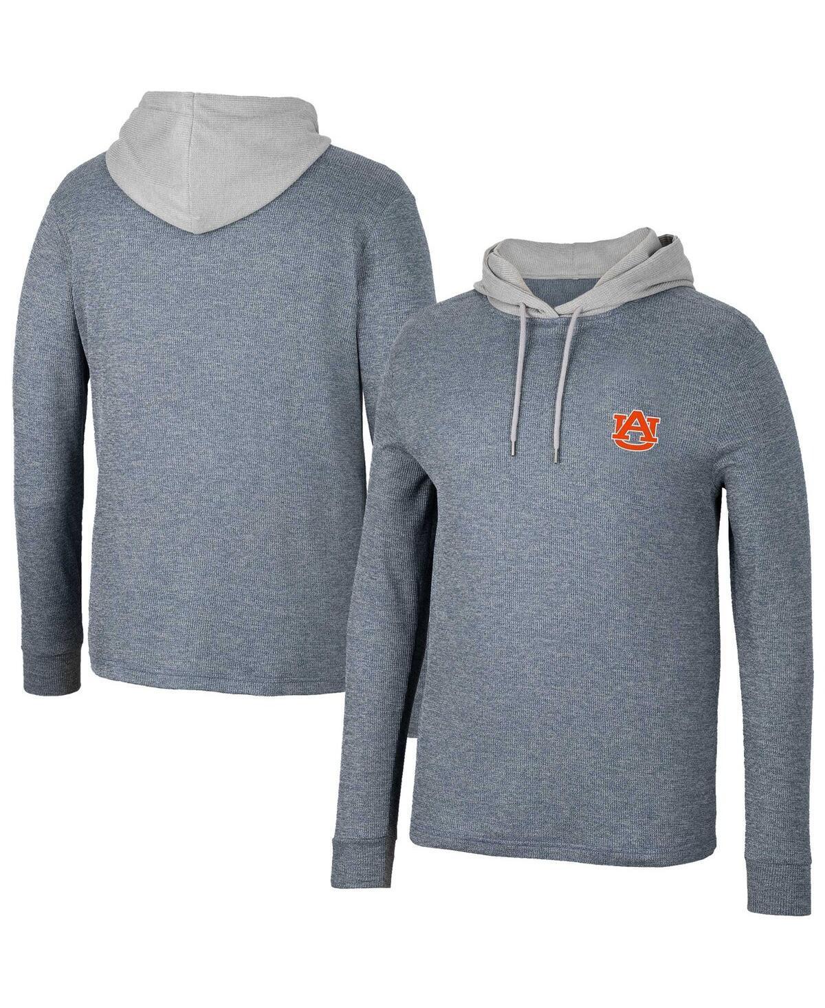 Men's Colosseum Navy Gonzaga Bulldogs Ballot Waffle-Knit Thermal Long Sleeve Hoodie T-Shirt, Size: XL, Zag Blue Product Image