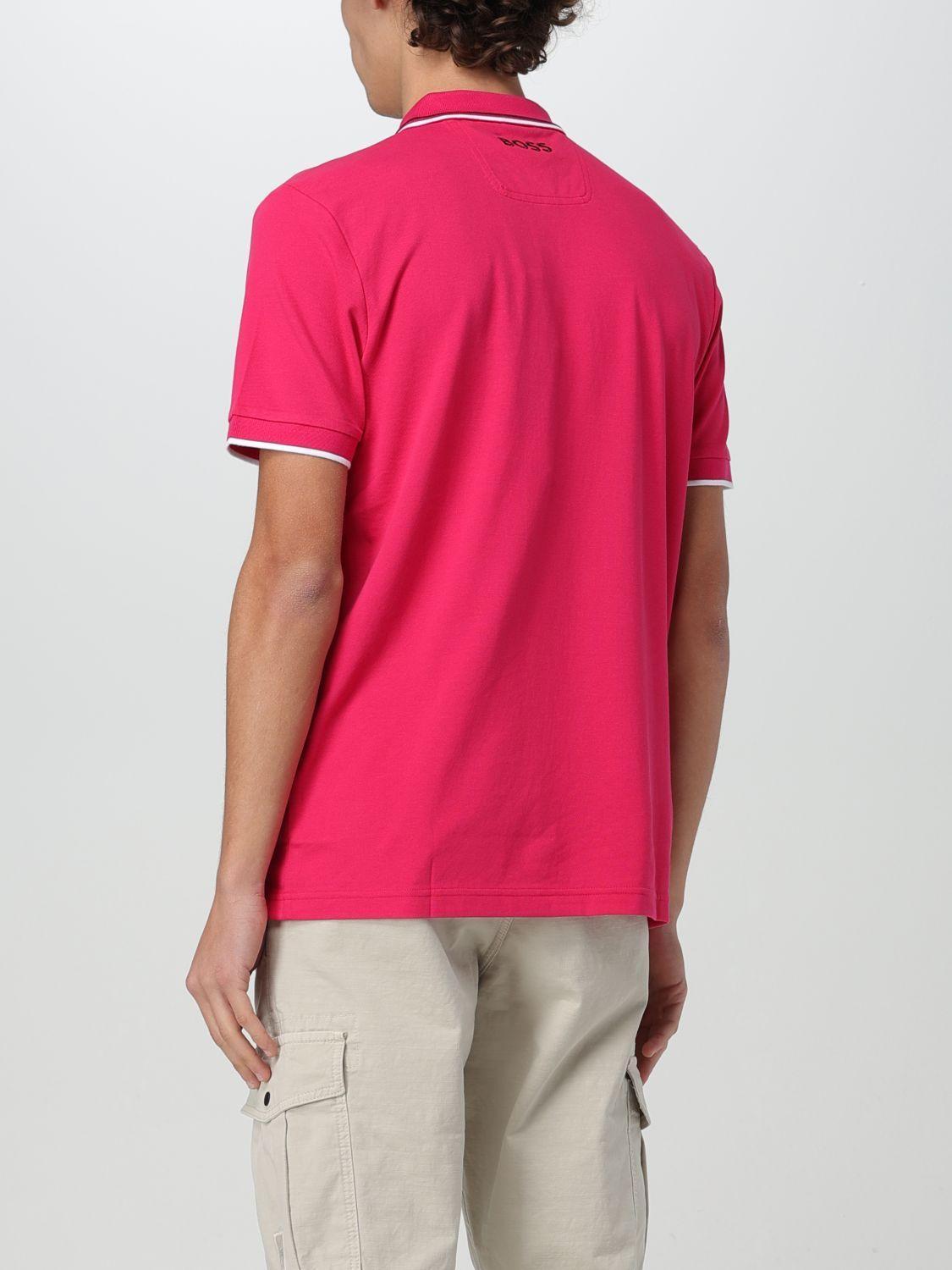 HUGO BOSS Polo Shirt Boss Men Color Fuchsia Product Image