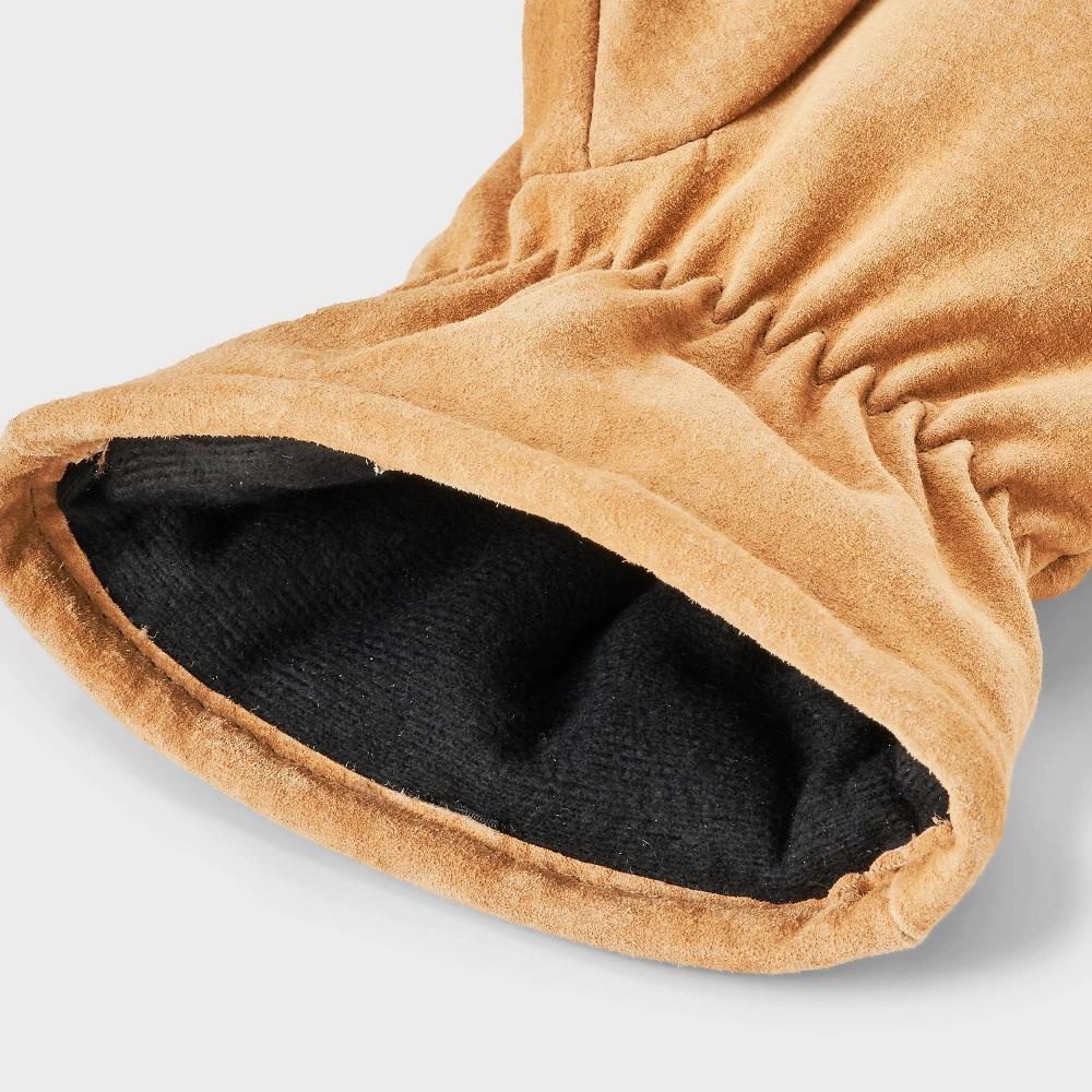Men's Lined Suede Leather Mittens - Goodfellow & Co™ Tan Product Image