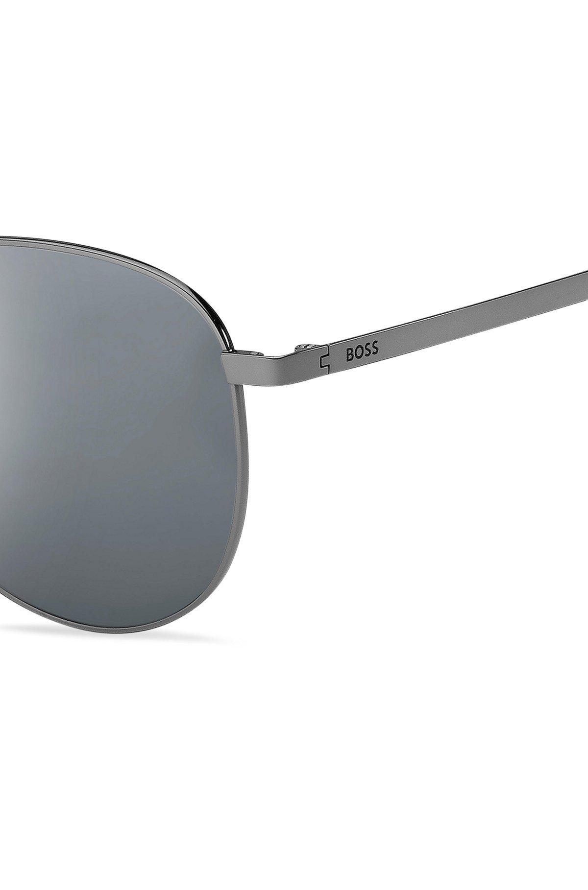 BOSS - Steel sunglasses with branded beta-titanium temples Product Image