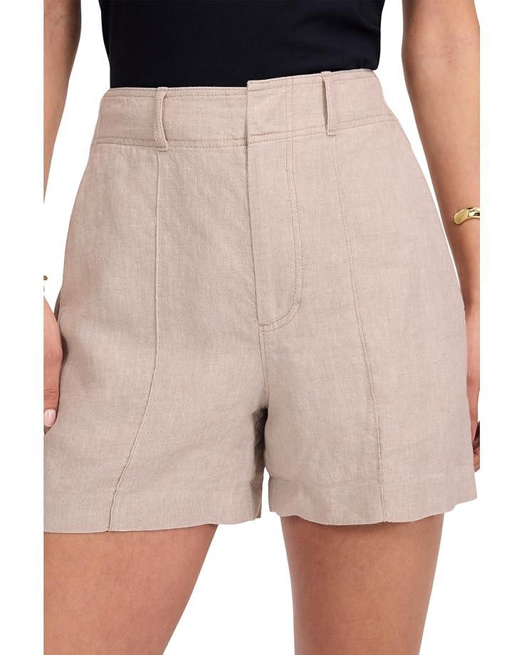 Pintucked Shorts In 100% Linen Product Image