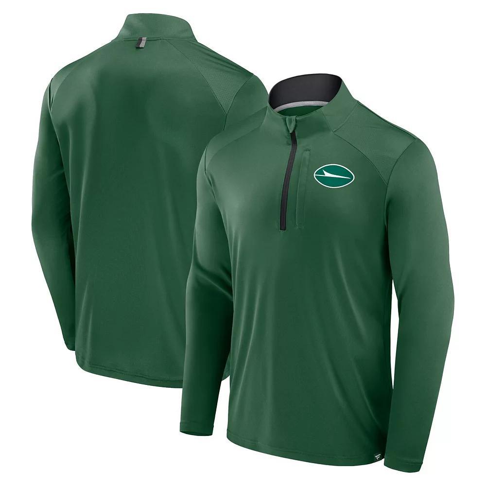 Men's Fanatics Midnight Green Philadelphia Eagles Defender Long Sleeve Quarter-Zip Jacket, Size: 3XL Product Image