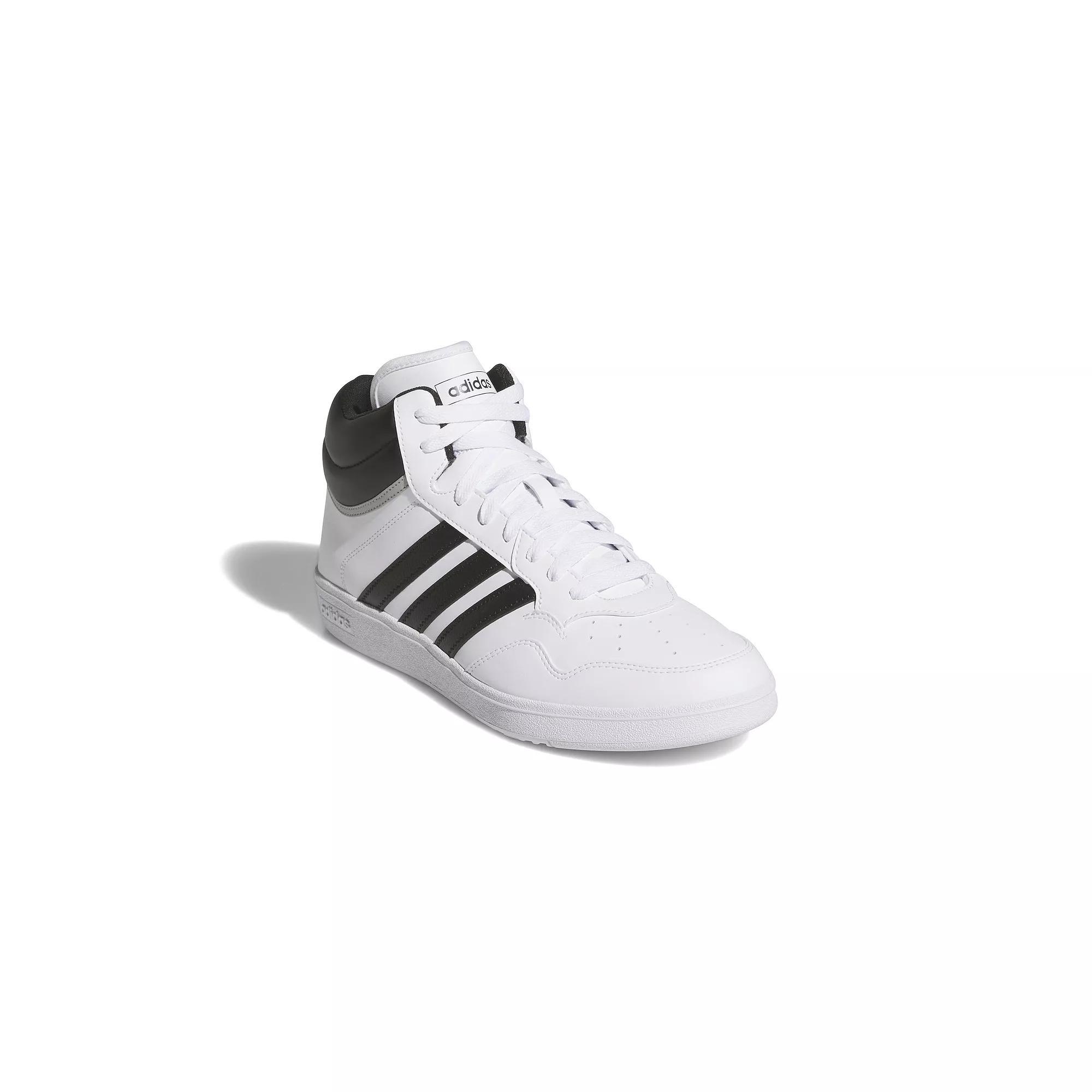 adidas Hoops 4.0 Mid Men's Basketball Shoes, Size: 7.5, White Black Gray Product Image