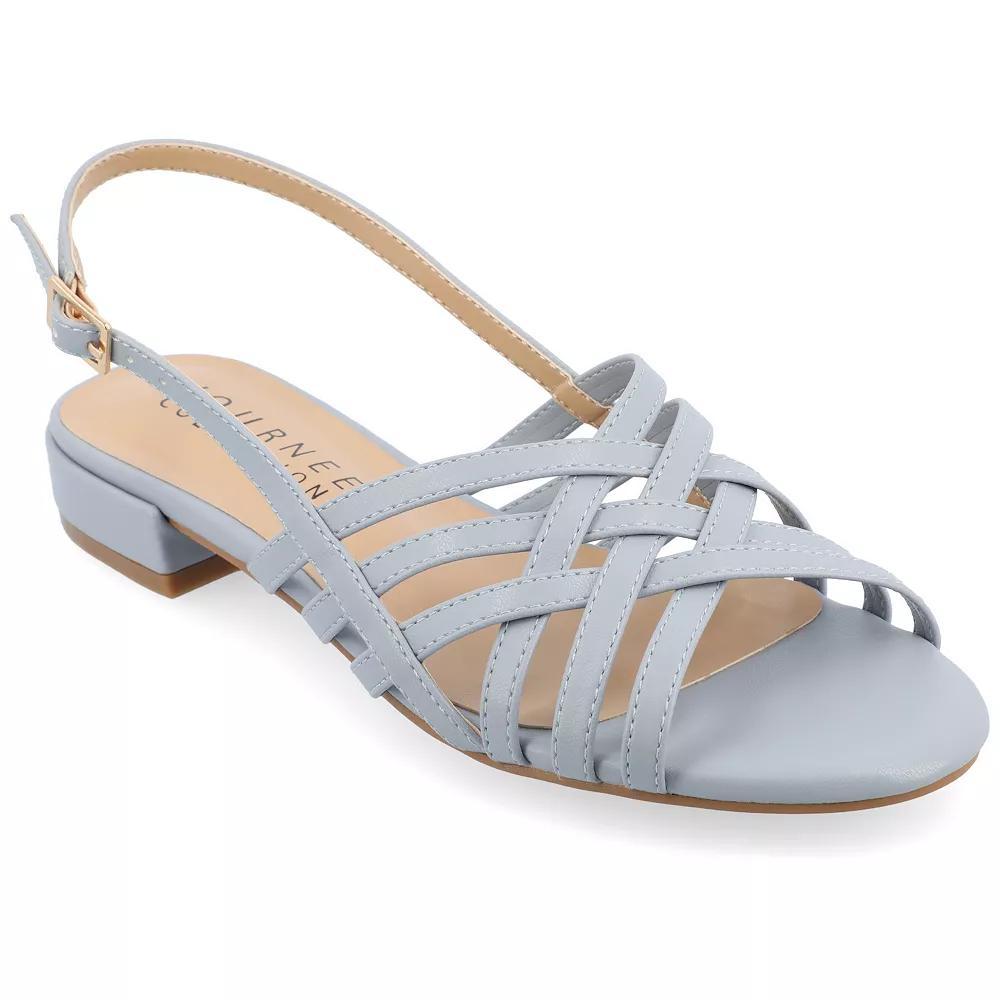 Journee Cassandra Womens Tru Comfort Foam Faux Leather Woven Sandals Product Image