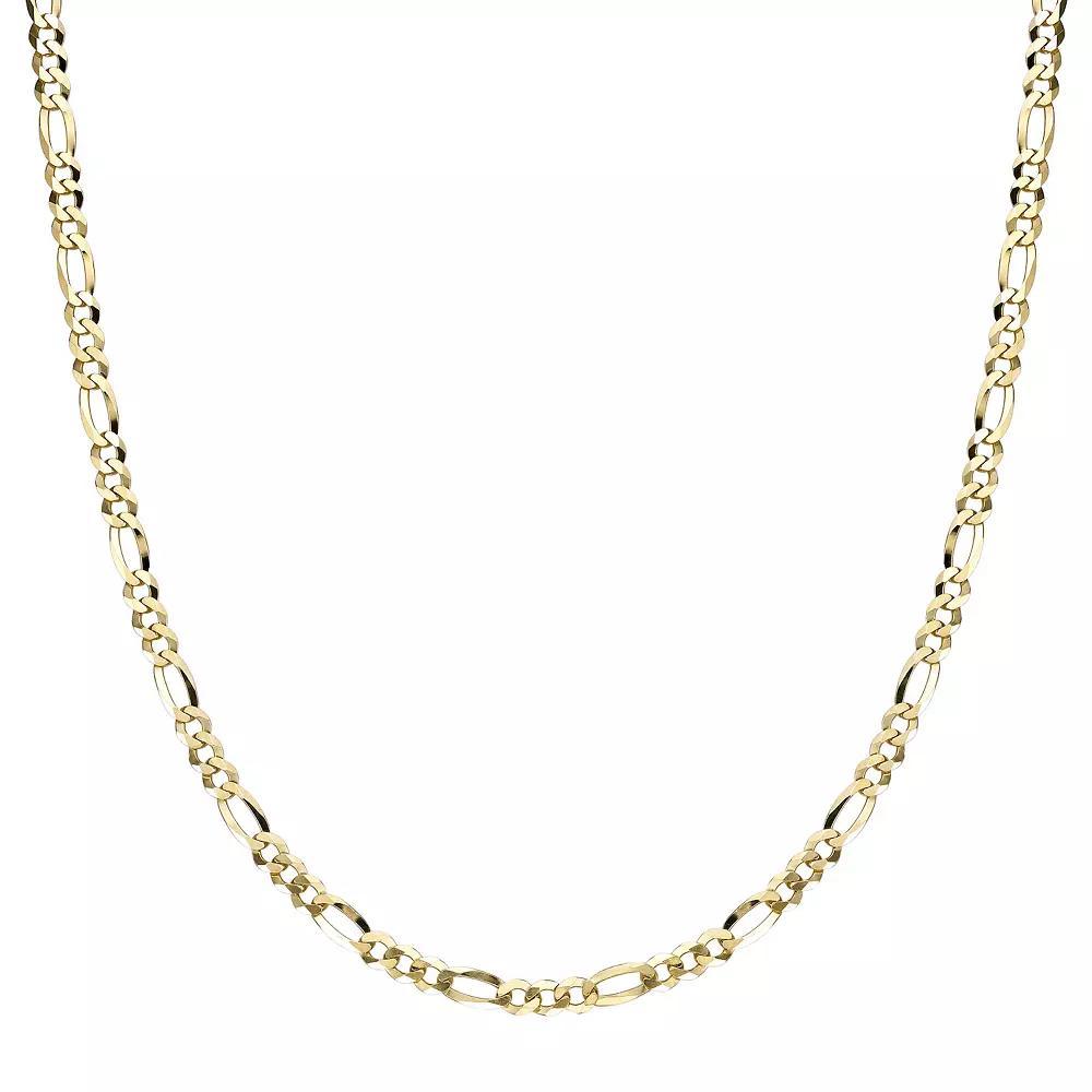 Men's LYNX 14k Gold Over Silver 4.4mm Flat Figaro Chain Necklace, Size: 26", Gold Tone Product Image