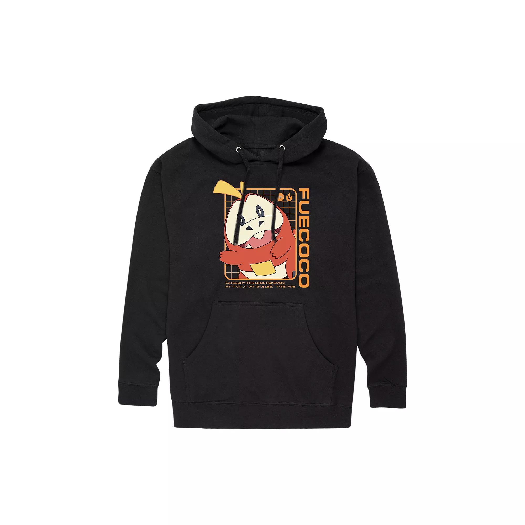 Mens Pokemon Fuecoco Stats Graphic Hoodie Product Image