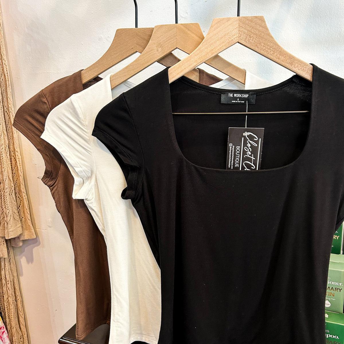 Seamless Scoop Neck Short Sleeve Tees Product Image