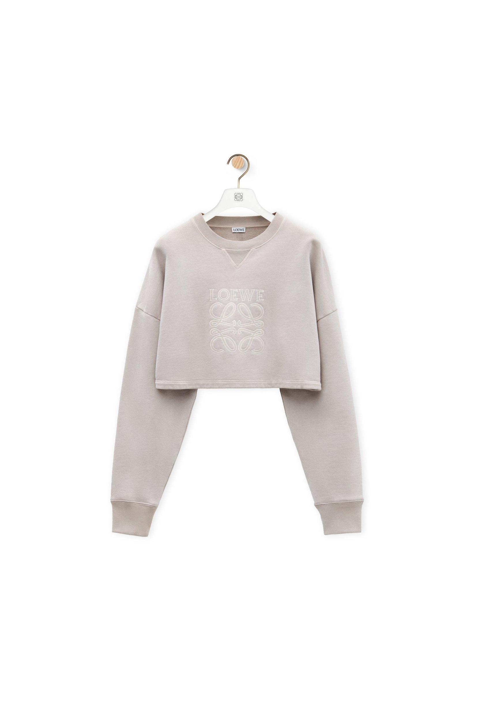 Cropped sweatshirt in cotton Product Image