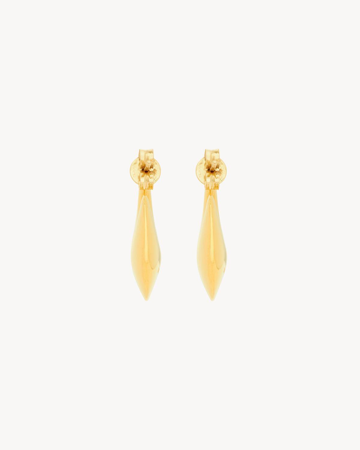 teardrop hoop earrings in metal | Saint Laurent | YSL.com Product Image