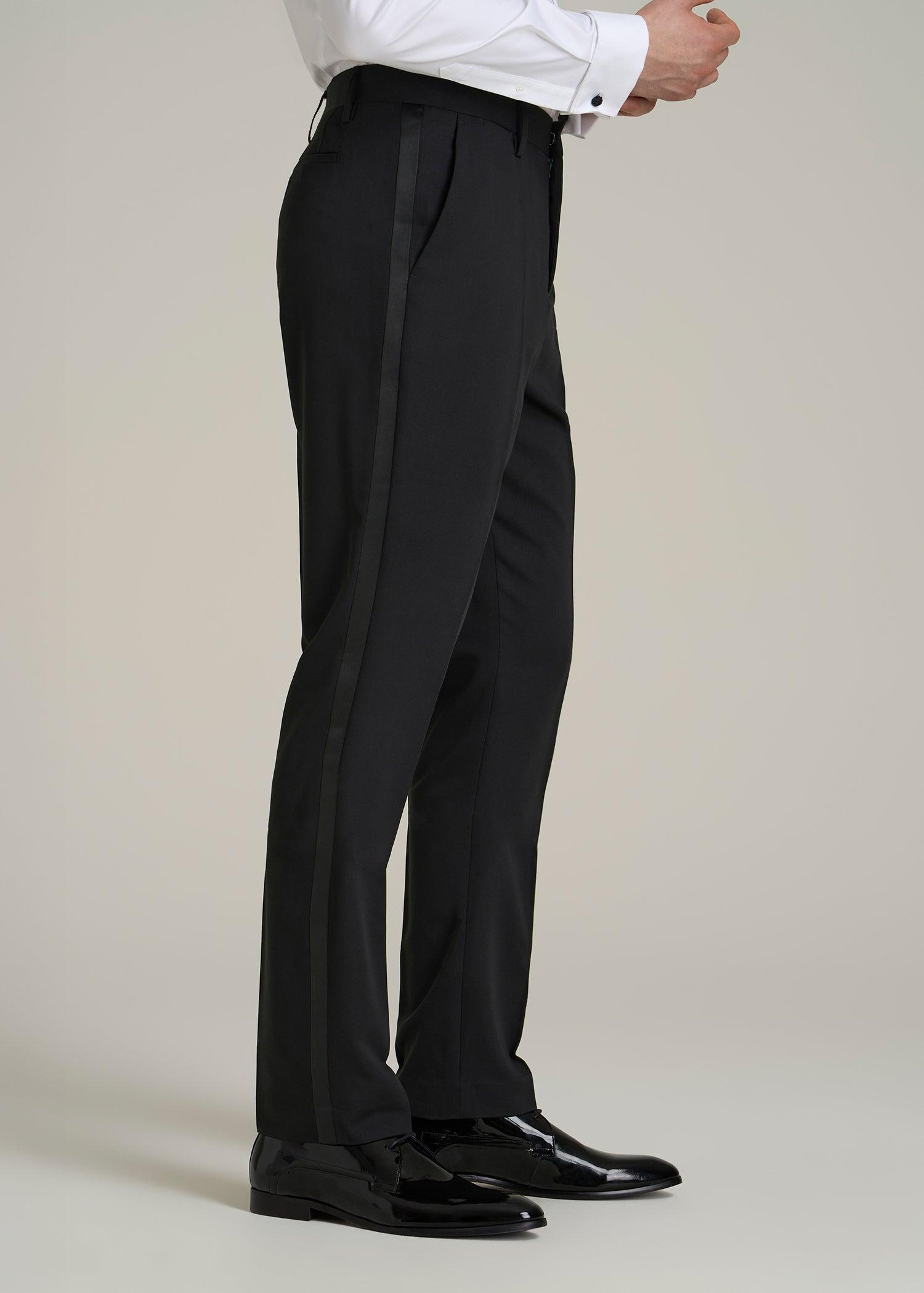 Tuxedo Pants for Tall Men in Black Product Image