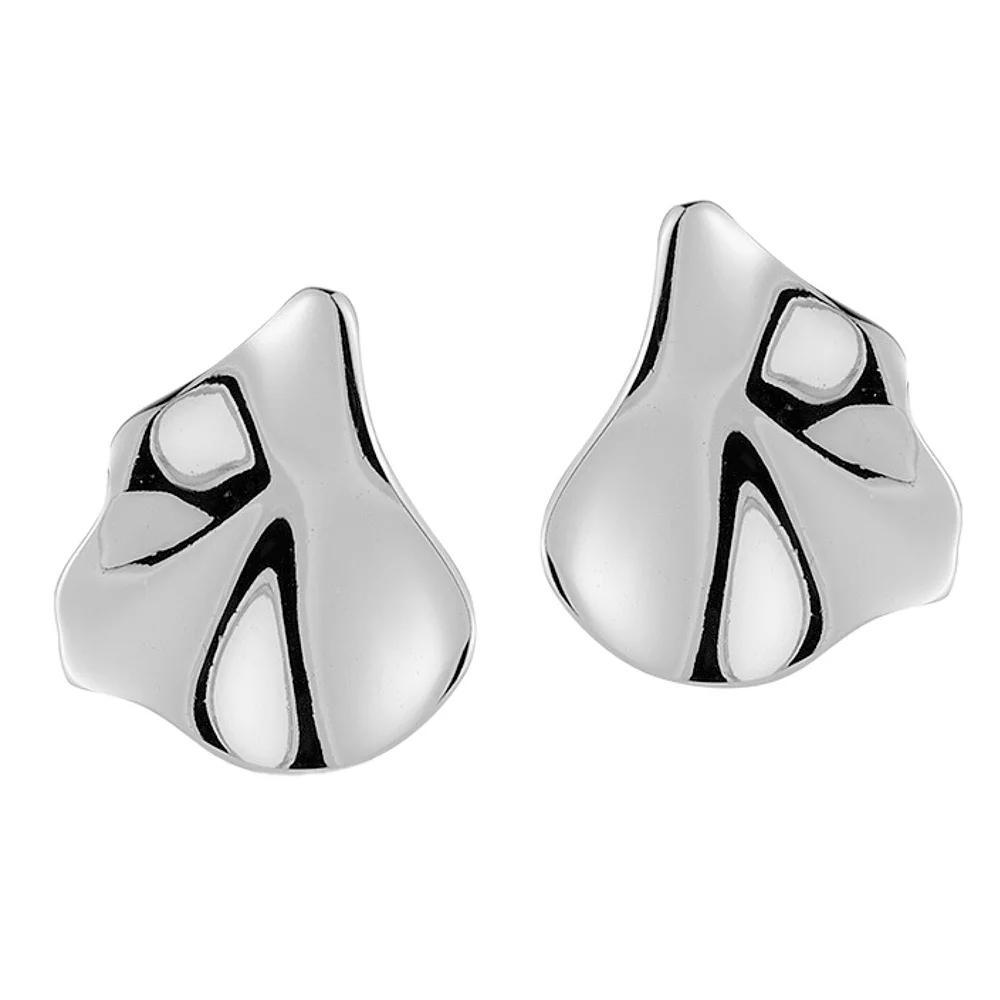 Sunkissed Sterling Wave Stud Earrings, Women's, Silver Tone Product Image