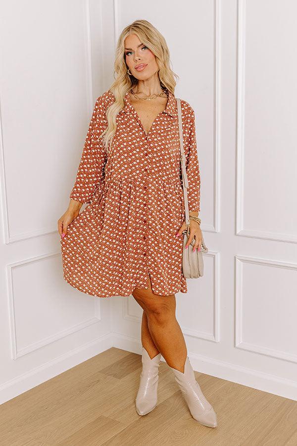 Cherry Mood Tunic Dress In Camel Curves Product Image