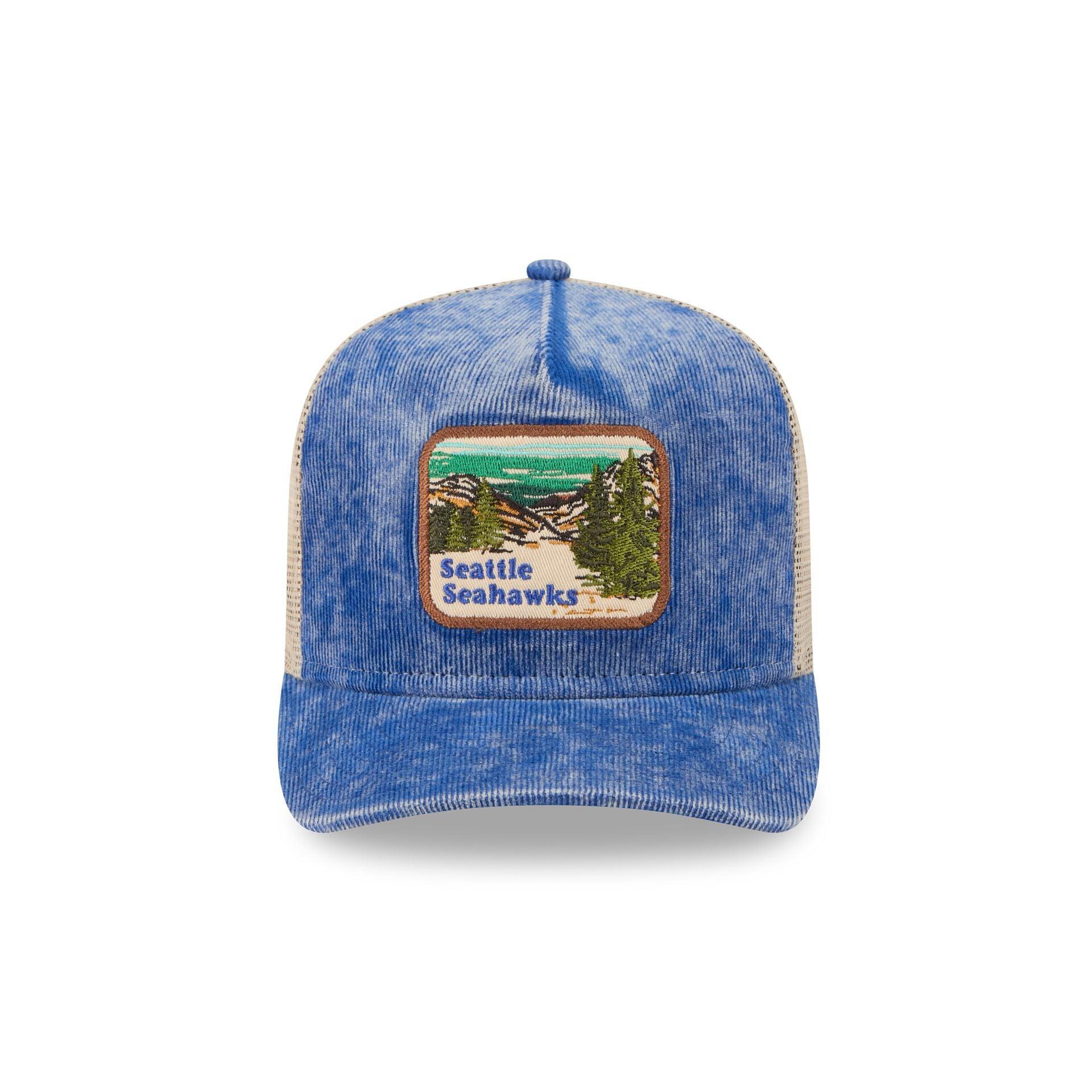 Seattle Seahawks Vintage Landscape 9FIFTY A-Frame Trucker Hat Male Product Image