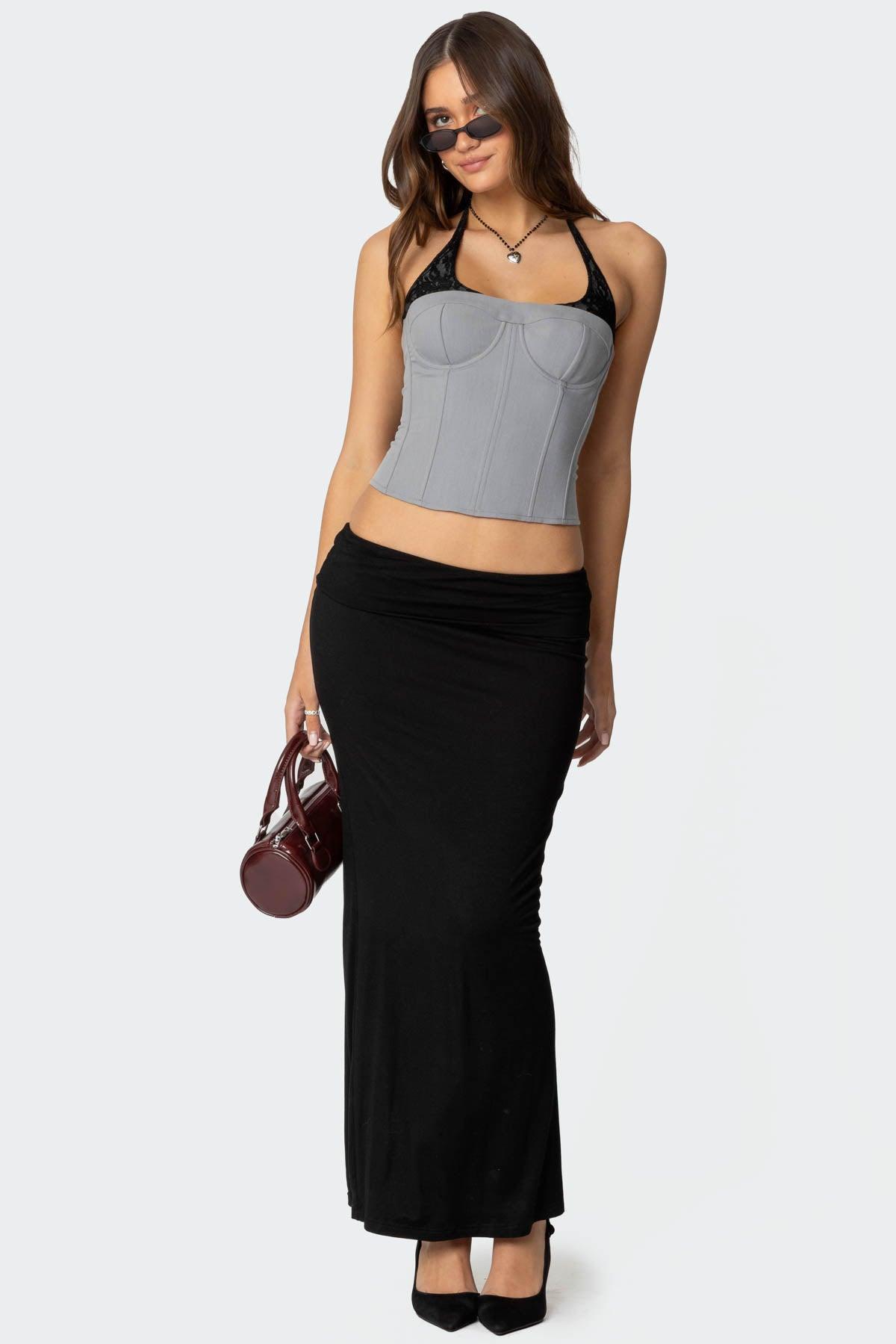 Jara Layered Lace Halter Corset Product Image