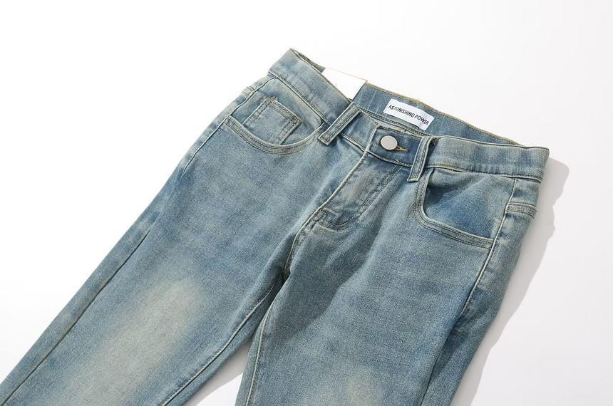 Mid Rise Washed Bootcut Jeans Product Image