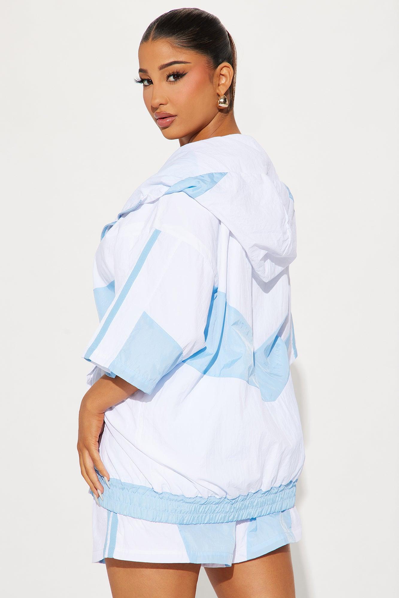 Sports Era Windbreaker Short Set - Blue/combo Product Image