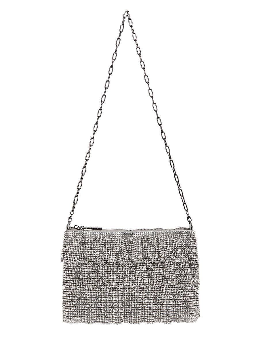 Womens Chloe Brass Mesh Crossbody Bag Product Image